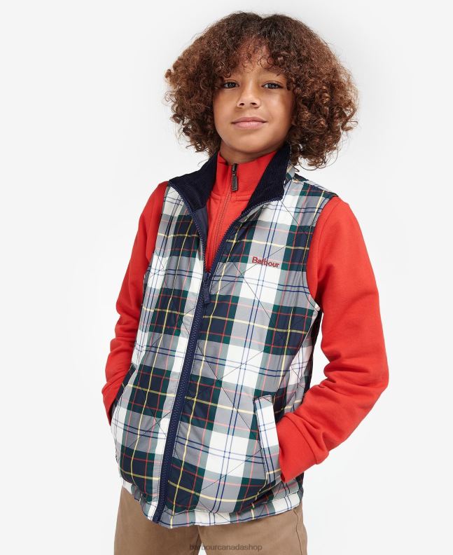 Barbour Clothing Boys Summer Ivy Tartan Finnar Gilet 2BB2F2494
