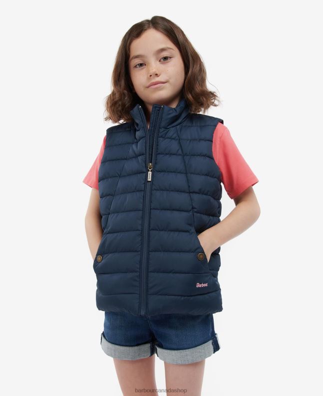 Barbour Clothing Girls Navy/Navy Multi Dog Yara Gilet 2BB2F2552