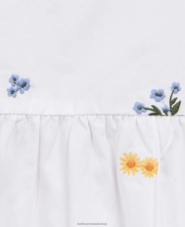 Barbour Clothing Girls Off White Coraline Dress 2BB2F2569