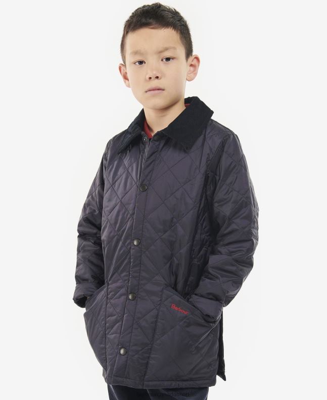 Barbour Clothing Boys Dark Olive/Red Liddesdale Quilted Jacket 2BB2F2481