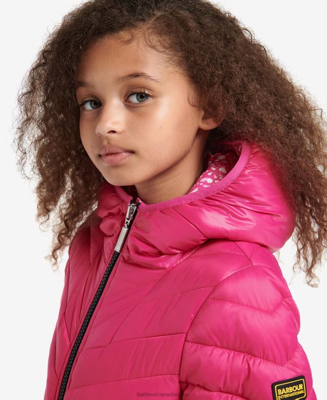 Barbour Clothing Girls Cerise/Cerise Terrazzo Cosford Quilted Jacket 2BB2F2549