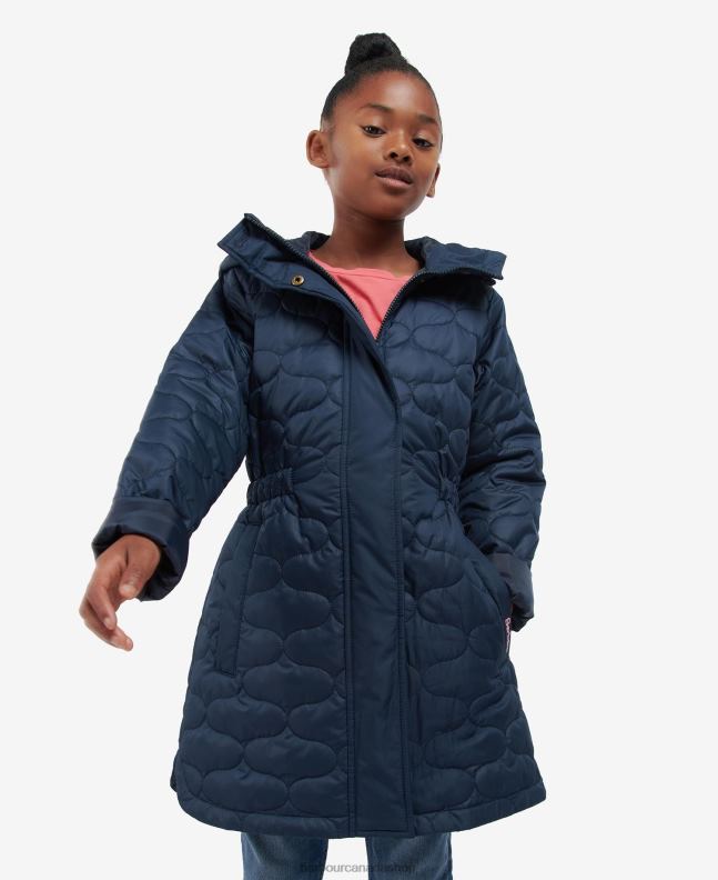 Barbour Clothing Girls Classic Navy Nahla Quilted Jacket 2BB2F2551