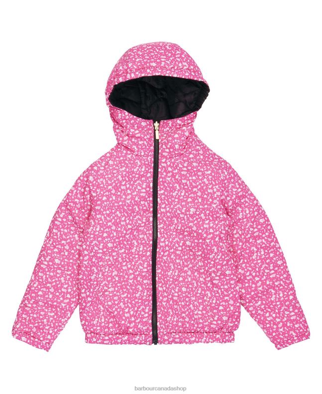 Barbour Clothing Girls Wisteria/Palmer Green Fenway Reversible Quilted Jacket 2BB2F2550