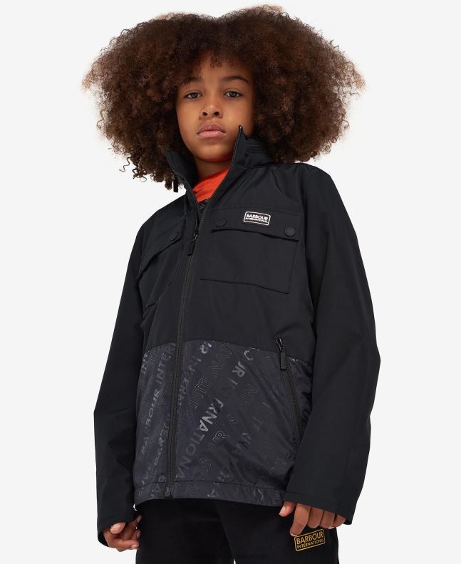 Barbour Clothing Boys Classic Black Obel Showerproof Jacket 2BB2F2497