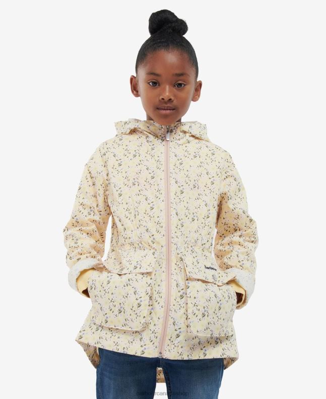 Barbour Clothing Girls Ditsy Sunflower Printed Maara Showerproof Jacket 2BB2F2553