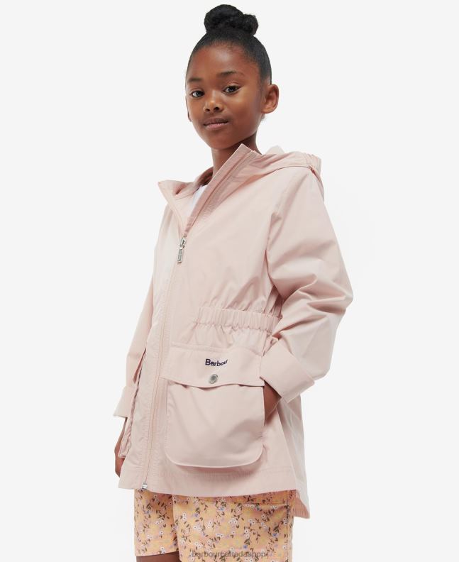Barbour Clothing Girls Light Peach Maara Showerproof Jacket 2BB2F2555