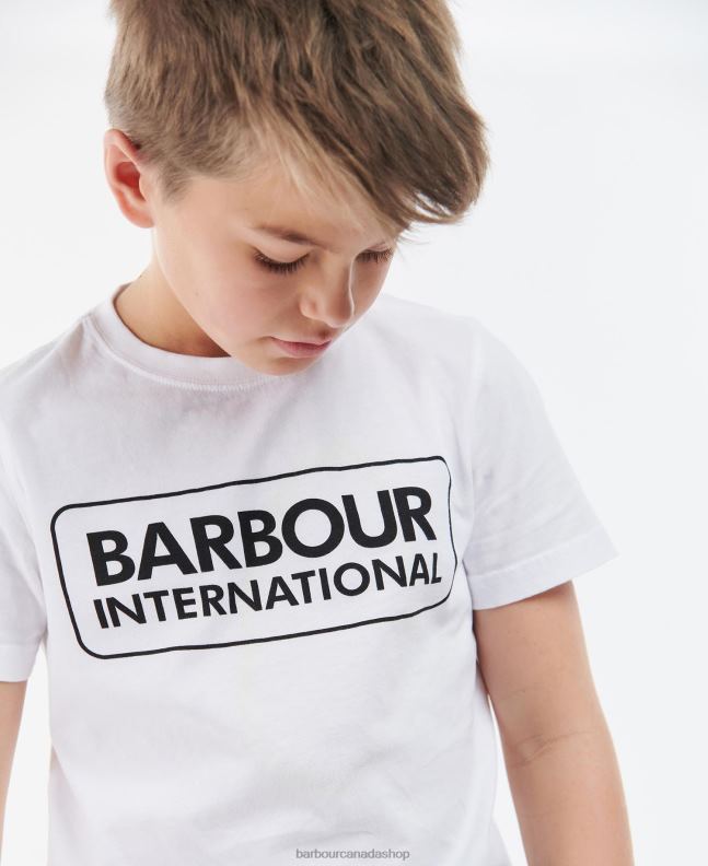 Barbour Clothing Boys Grey Marl Essential Large Logo T-Shirt 2BB2F2527