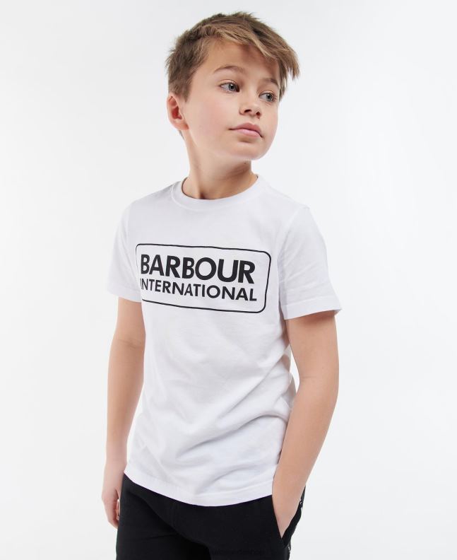 Barbour Clothing Boys Grey Marl Essential Large Logo T-Shirt 2BB2F2527