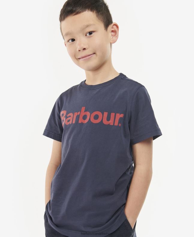 Barbour Clothing Boys Rich Red Logo Tee 2BB2F2514