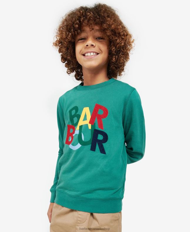 Barbour Clothing Boys Vine Green Dixon Sweatshirt 2BB2F2512
