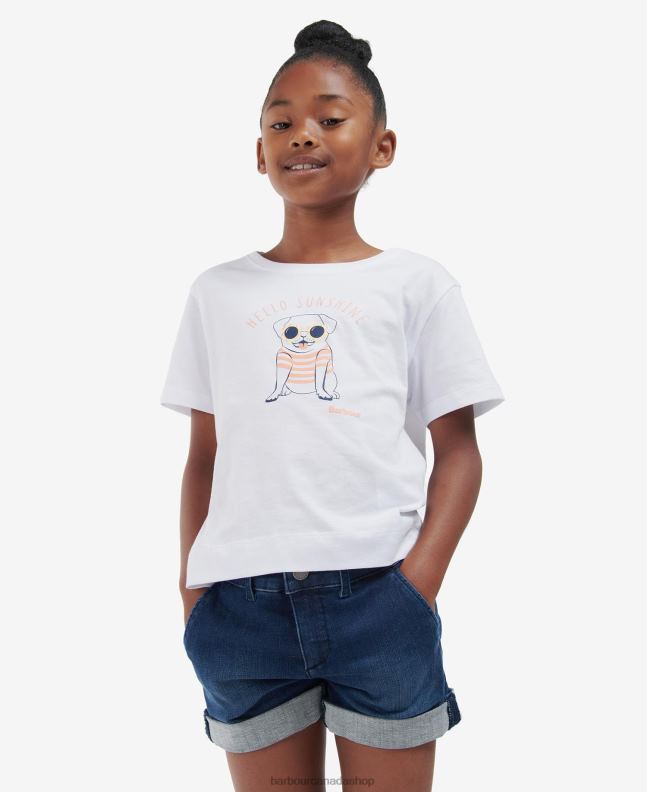 Barbour Clothing Girls Classic White Emma T-Shirt 2BB2F2562