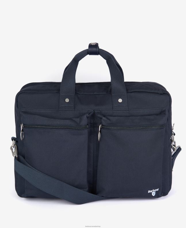 Barbour Accessories Men Classic Navy Cascade Three-Way Laptop Bag 2BB2F2196
