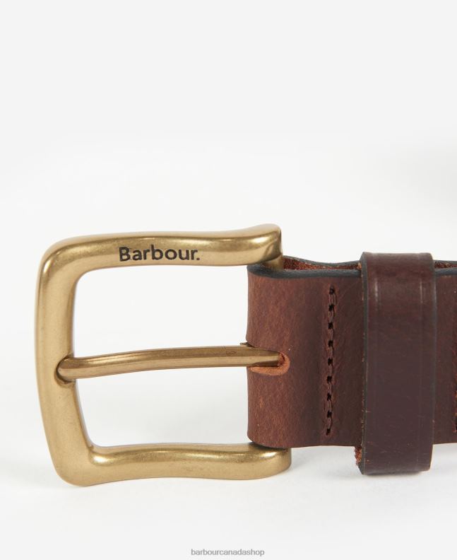 Barbour Accessories Men Dark Brown Haydon Wallet & Belt Gift Set 2BB2F2222