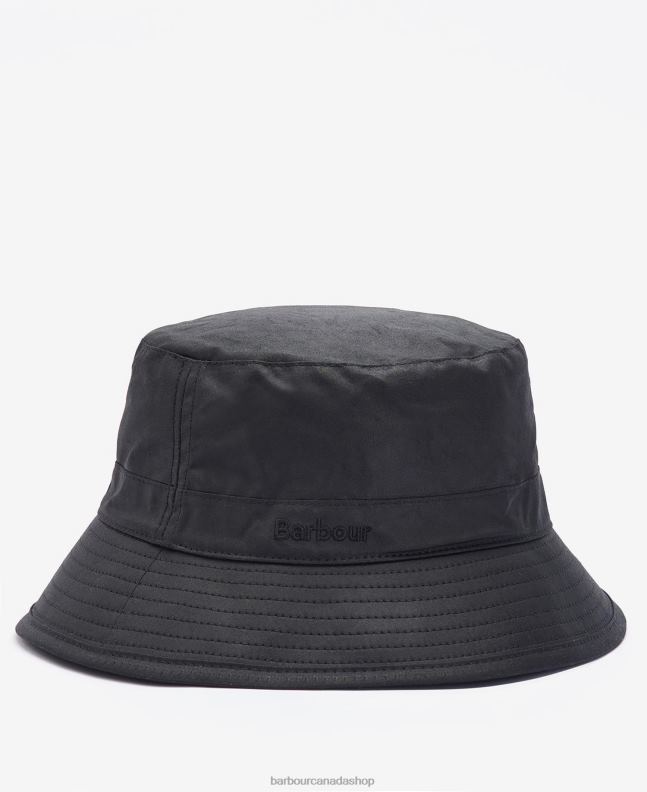 Barbour Accessories Men Black Wax Bucket Hat 2BB2F2251