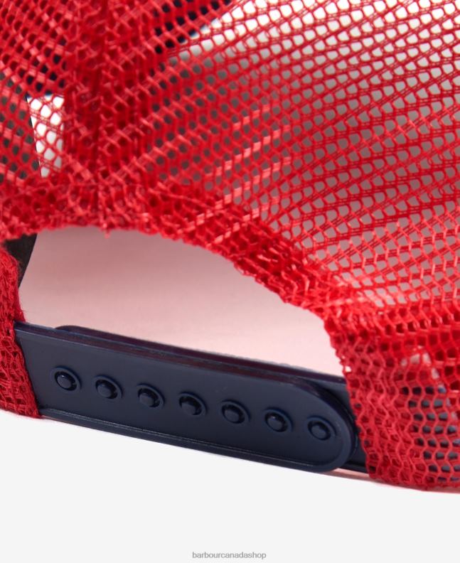 Barbour Accessories Men Navy/Red/Stone Steve McQueen Trucker Cap 2BB2F2240