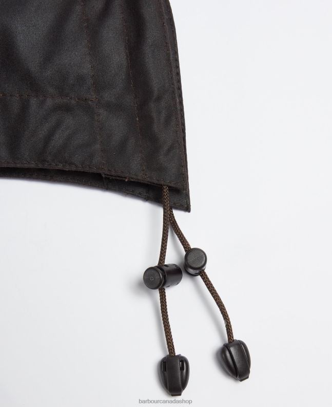 Barbour Accessories Men Black Wax Cotton Hood 2BB2F2319