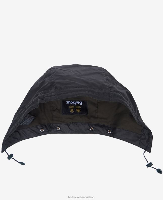 Barbour Accessories Men Black Waxed Cotton Plain Hood 2BB2F2329