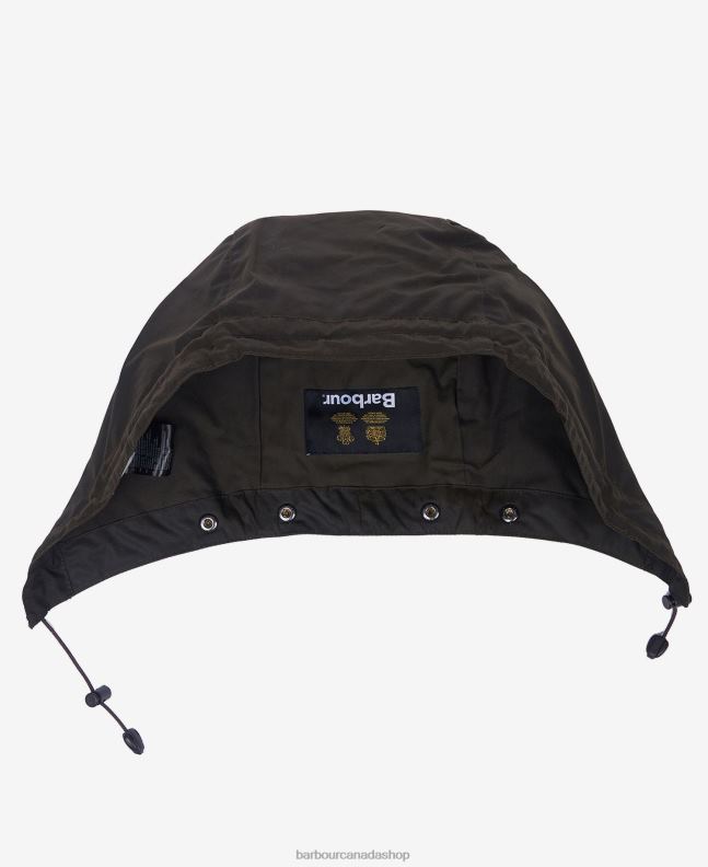 Barbour Accessories Men Black Waxed Cotton Plain Hood 2BB2F2332