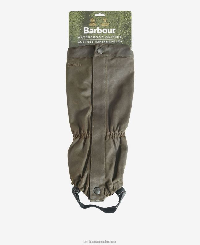 Barbour Accessories Men Olive Wax Cotton Gaiters 2BB2F1364
