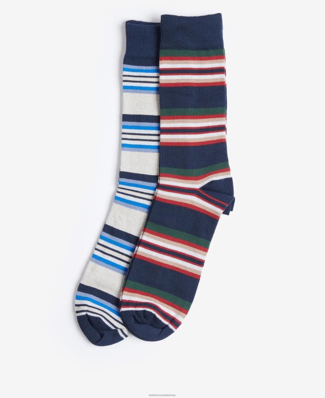 Barbour Accessories Men Navy Mix Summer Stripe Socks 2BB2F2369
