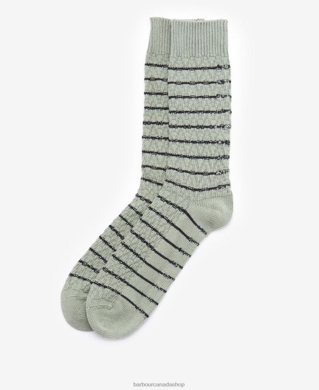 Barbour Accessories Men Olive Texture Stripe Socks 2BB2F2366