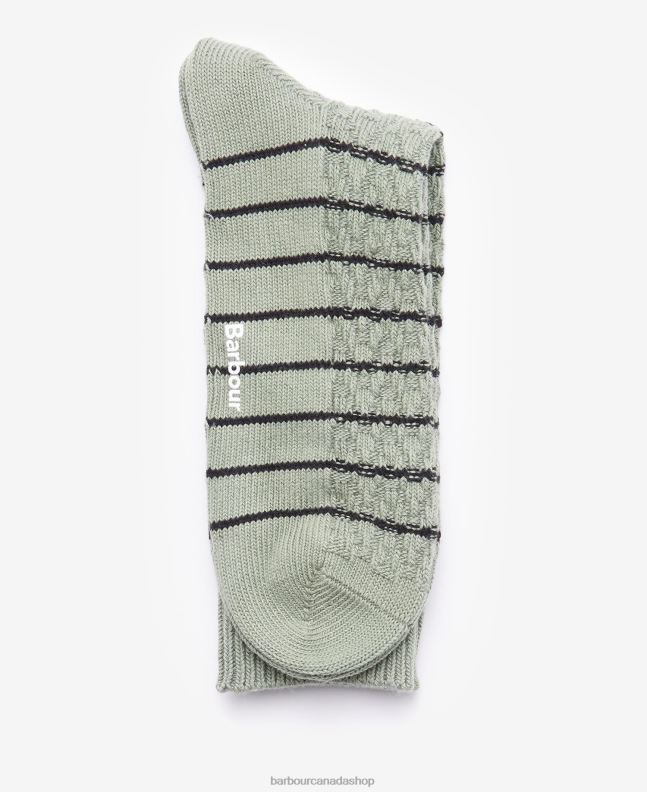 Barbour Accessories Men Olive Texture Stripe Socks 2BB2F2366