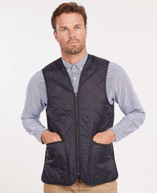 Barbour Clothing Men Black/Modern Quilted Waistcoat/Zip-In Liner 2BB2F2323