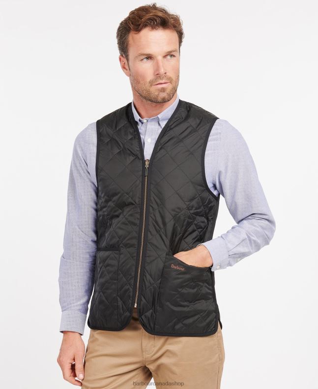 Barbour Clothing Men Black/Modern Quilted Waistcoat/Zip-In Liner 2BB2F2330