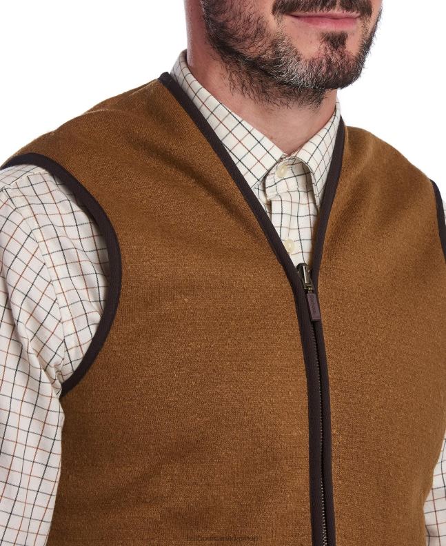 Barbour Clothing Men Brown Warm Pile Waistcoat/Zip-In Liner 2BB2F2322