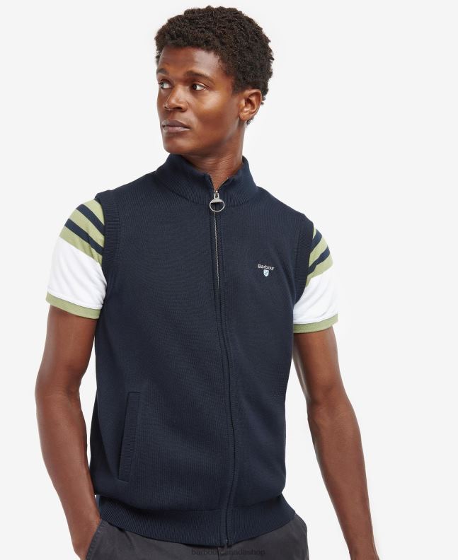 Barbour Clothing Men Classic Navy Dawdon Knitted Gilet 2BB2F282
