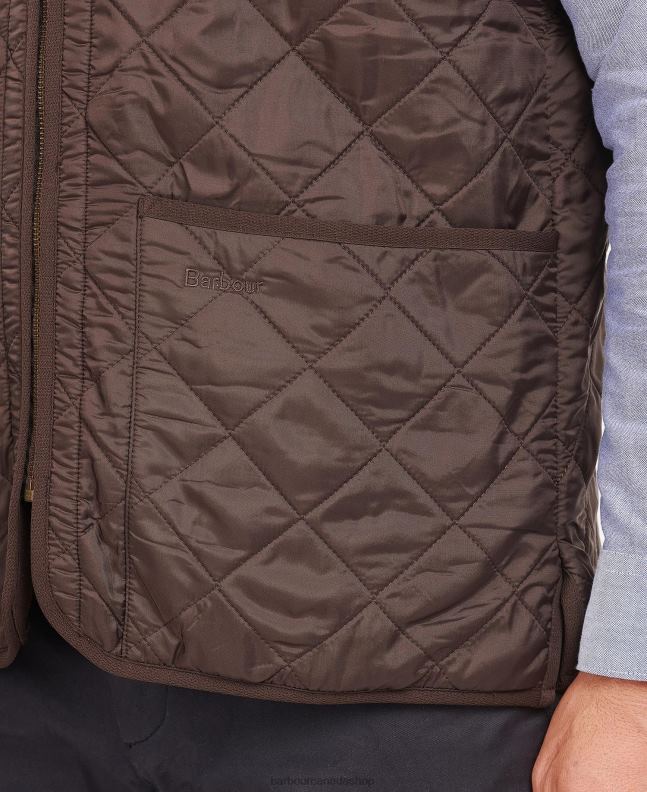Barbour Clothing Men Dark Brown Polarquilt Waistcoat/Zip-In Liner 2BB2F2341