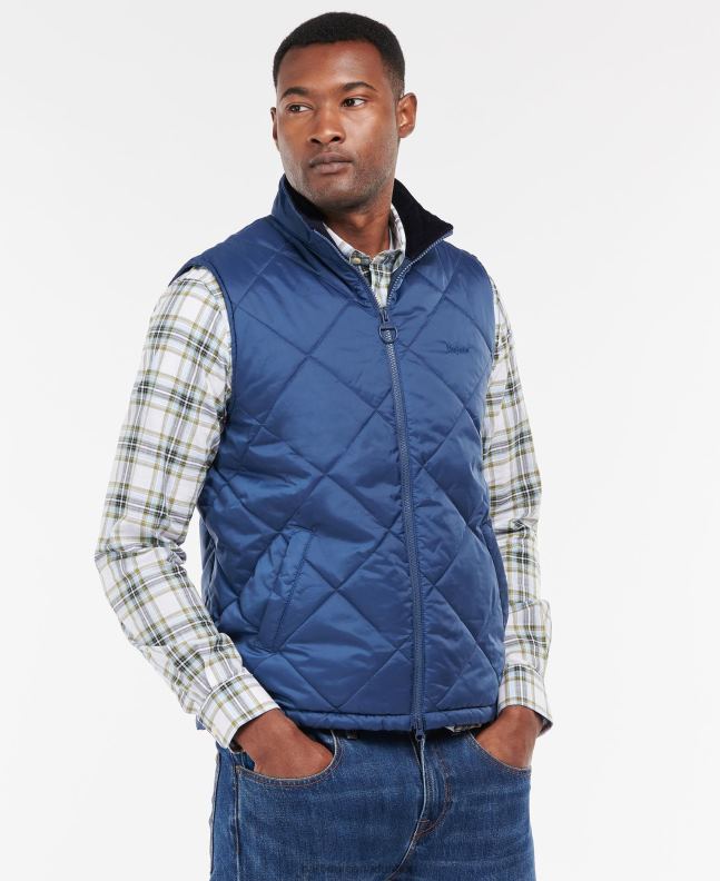 Barbour Clothing Men Navy Finnar Gilet 2BB2F226