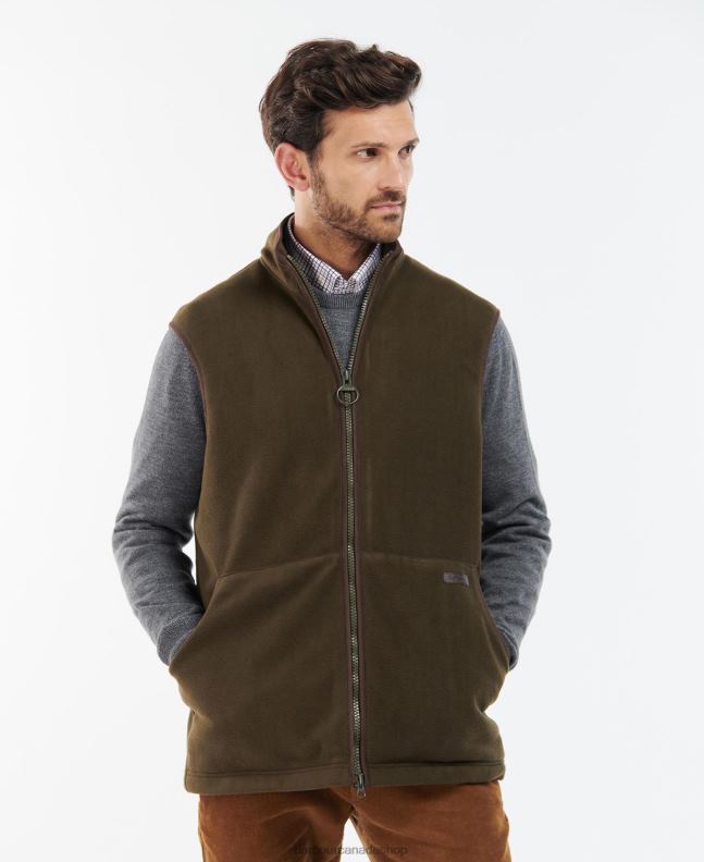 Barbour Clothing Men Olive Oakmoor Fleece Gilet 2BB2F240