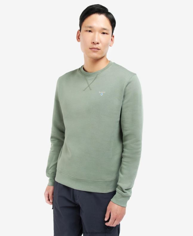 Barbour Clothing Men Agave Green Ridsdale Crew Neck Sweatshirt 2BB2F1059