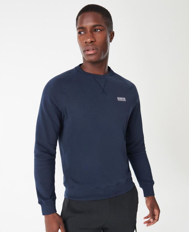 Barbour Clothing Men Anthracite Marl International Sweatshirt Essential Crew Neck 2BB2F1019