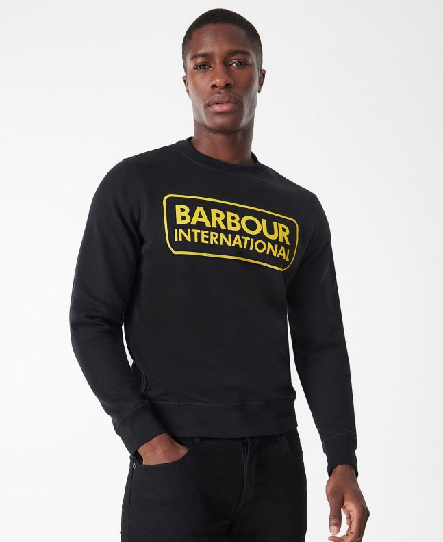Barbour Clothing Men Anthracite Marl International Sweatshirt Large Logo 2BB2F1023
