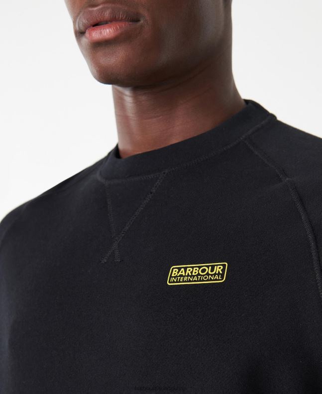 Barbour Clothing Men Black International Sweatshirt Essential Crew Neck 2BB2F1010