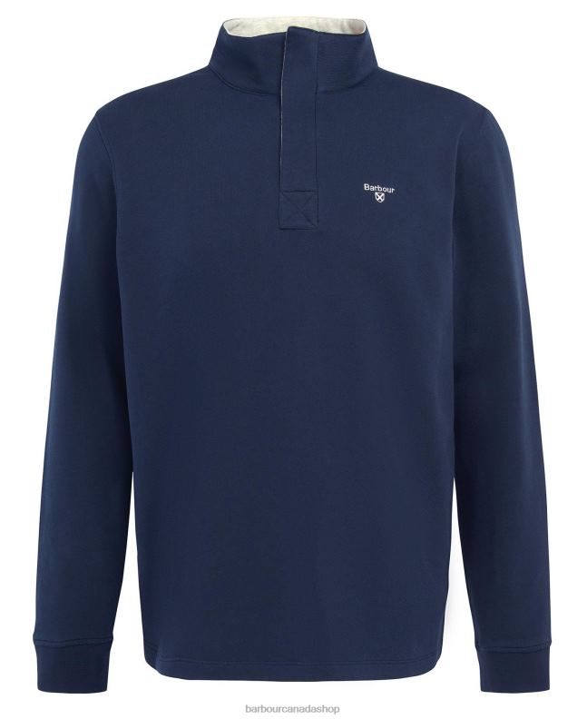 Barbour Clothing Men Burnt Olive Kiphill Half-Zip Sweatshirt 2BB2F981