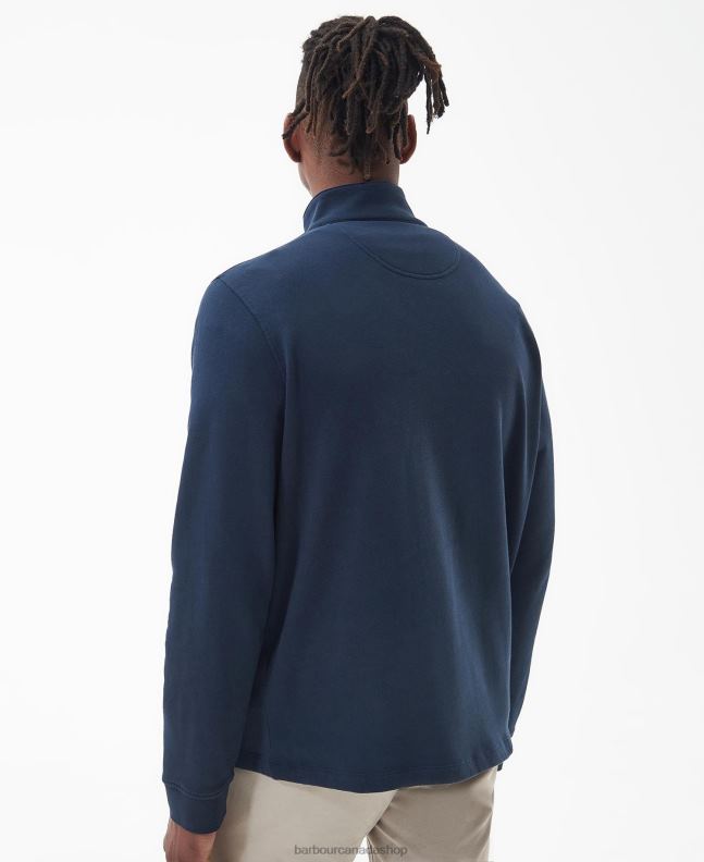 Barbour Clothing Men Burnt Olive Kiphill Half-Zip Sweatshirt 2BB2F981