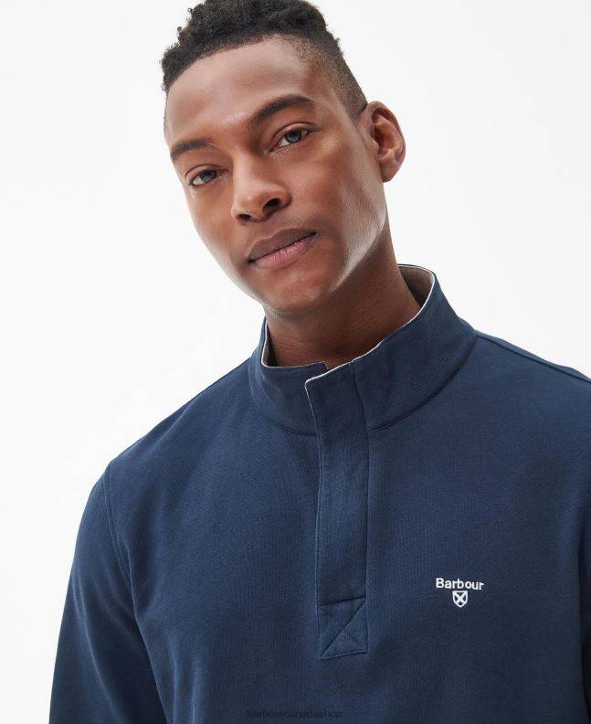 Barbour Clothing Men Burnt Olive Kiphill Half-Zip Sweatshirt 2BB2F981