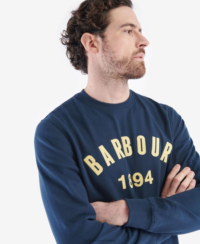 Barbour Clothing Men Ecru John Crew Sweatshirt 2BB2F1054