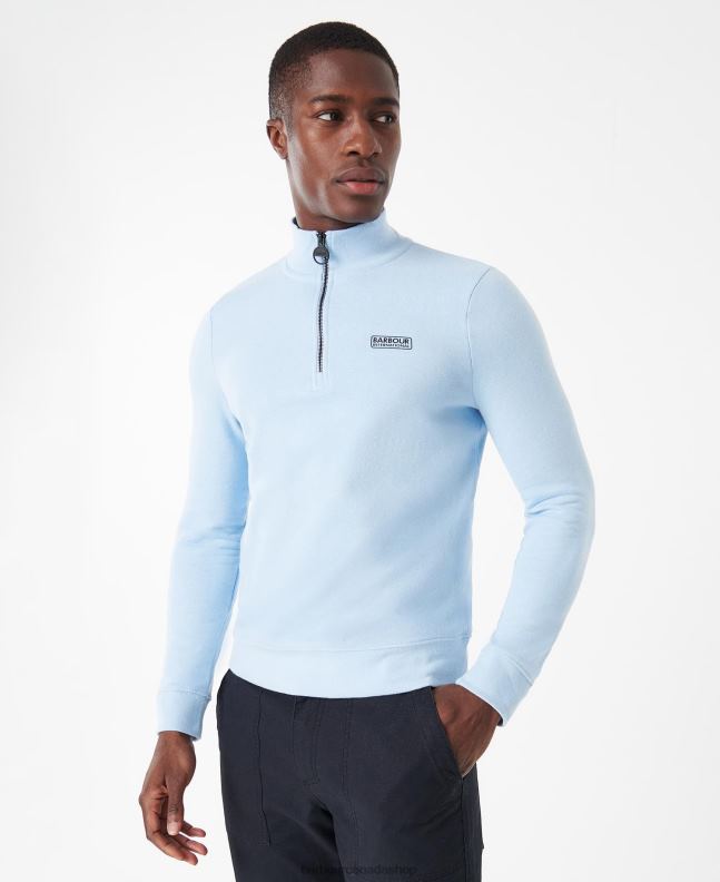 Barbour Clothing Men Faded Blue Essential Half-Zip Sweatshirt 2BB2F999