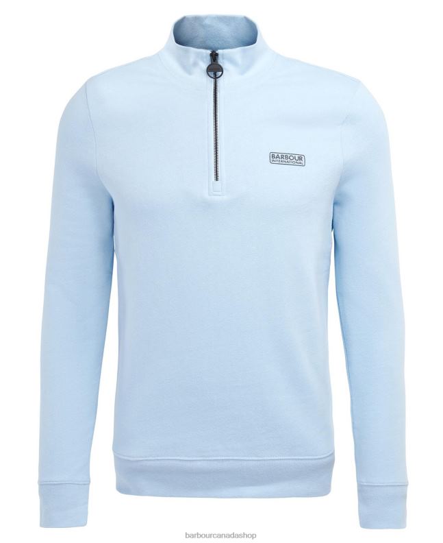 Barbour Clothing Men Faded Blue Essential Half-Zip Sweatshirt 2BB2F999