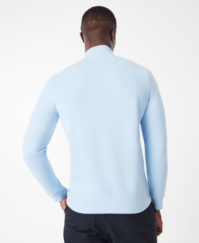 Barbour Clothing Men Faded Blue Essential Half-Zip Sweatshirt 2BB2F999