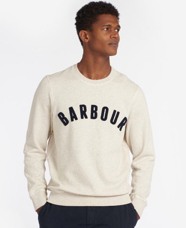 Barbour Clothing Men Grey Marl Prep Logo Sweatshirt 2BB2F1014