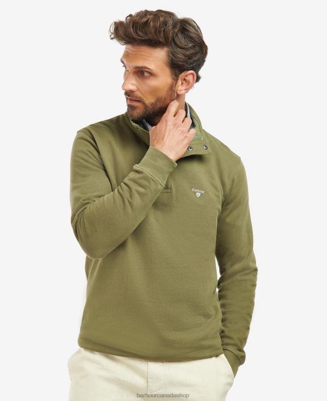 Barbour Clothing Men Ivy Green Egglescliff Sweatshirt 2BB2F977