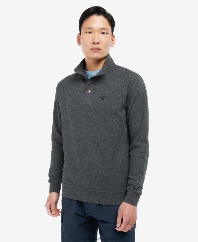 Barbour Clothing Men Mist Half Snap Sweatshirt 2BB2F1004