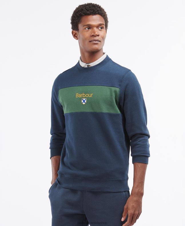 Barbour Clothing Men Navy Honour Panel Crew 2BB2F1046