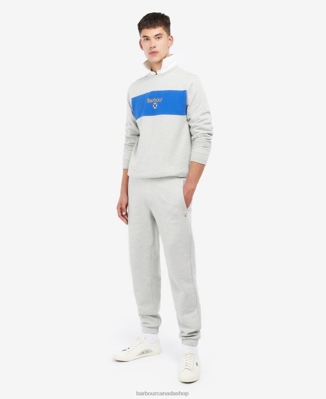 Barbour Clothing Men Neutral Honor Panel Crew Sweatshirt 2BB2F1049