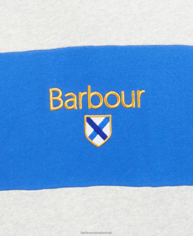 Barbour Clothing Men Neutral Honor Panel Crew Sweatshirt 2BB2F1049